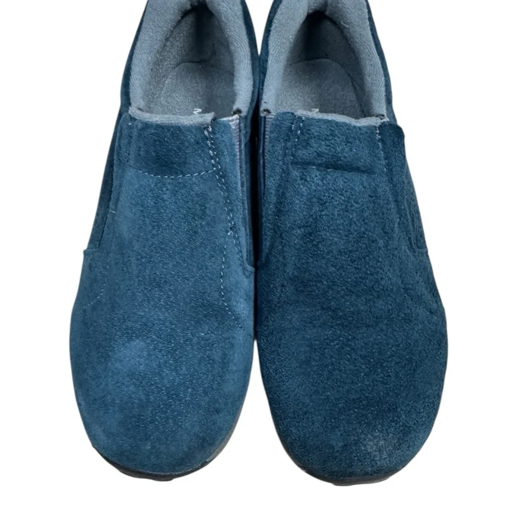 Merrell Jungle Moc Kids Blue Suede Slip On Comfort Outdoor Shoes Size 3 Leather